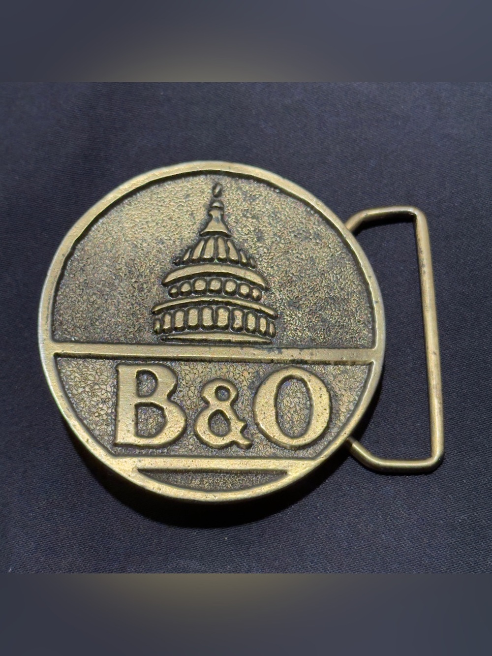 1974 VINTAGE RAILROAD B&O BELT BUCKLE BALTIMORE & OHIO RR BUCKLE LEWIS BUCKLE CO